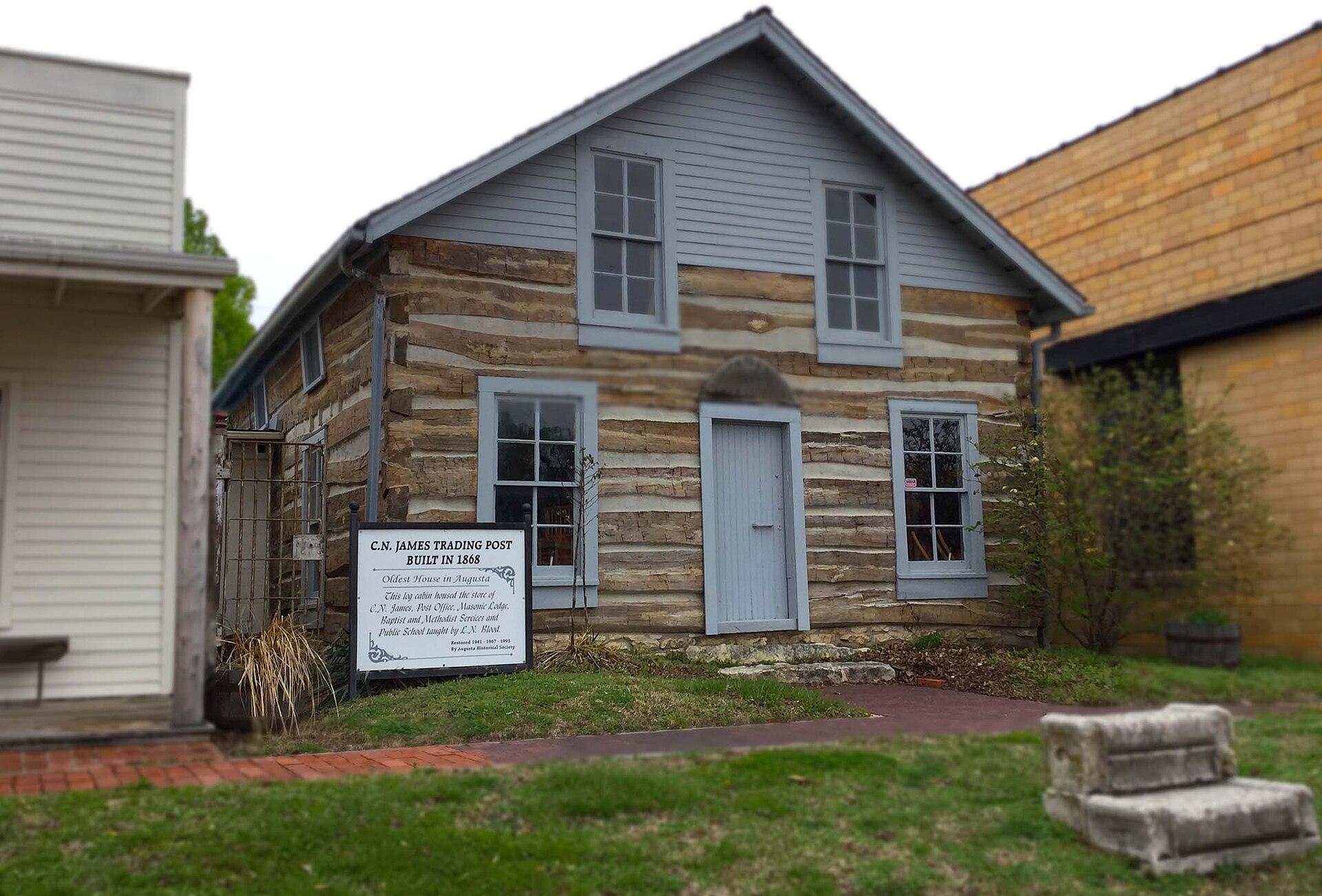 The C. N. James trading post, Augusta, Kansas, built 1868.